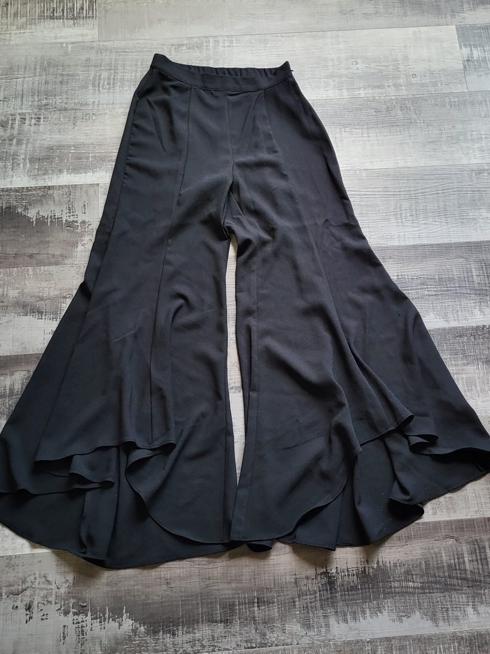 Venus Flare Wide Leg Pants Size XS High Waisted Black Party